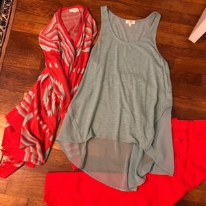 Pale Teal Sleeveless Tunic